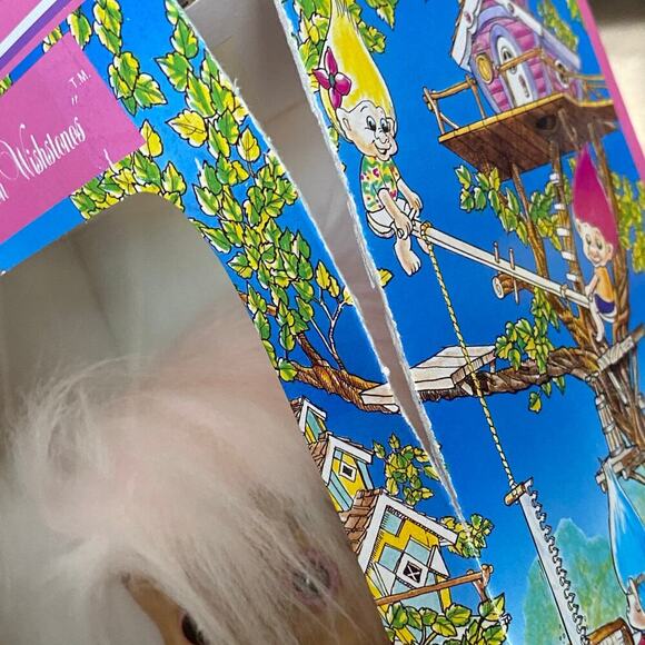 VTG 1991 ACE NOVELTY CO 14in Treasure Troll Tot Wishstone bellybutton Damage box - Picture 5 of 7